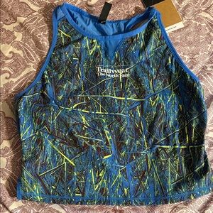 The North Face Blue and Yellow Tank Top​